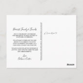 計画結婚の変更のスクリプモダント写真 ポストカード (裏面)