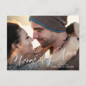 計画結婚の変更のスクリプモダント写真 ポストカード (正面)