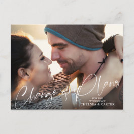 計画結婚の変更のスクリプモダント写真 ポストカード