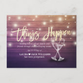 計画結婚の変更の延期処分 案内ポストカード (正面)