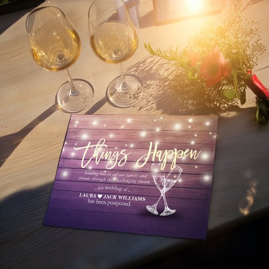 計画結婚の変更の延期処分 案内ポストカード