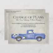 計画結婚の変更はブルートラックを延期した ポストカード (正面/裏面)