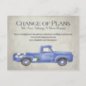 計画結婚の変更はブルートラックを延期した ポストカード (正面)