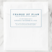 計画結婚の変更は新しい日付を青色に延期した 長方形シール (バッグ)