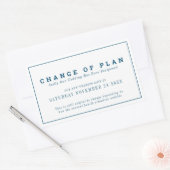 計画結婚の変更は新しい日付を青色に延期した 長方形シール (封筒)