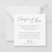 計画結婚の山花モノグラムの緑の変化 ノートカード (裏面)