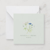 計画結婚の山花モノグラム変化 ノートカード (正面)