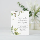 計画結婚の日付の変更水の色スクリプト 案内ポストカード (スタンド正面)