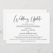 計画結婚の更新頻度の小さエレガントさ 案内状 (正面/裏面)