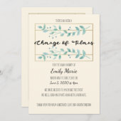 計画葉の変更ベビーシャワーカード 招待状 (正面/裏面)