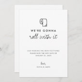 計画転がの延期を変更す結婚る 案内状 (正面/裏面)