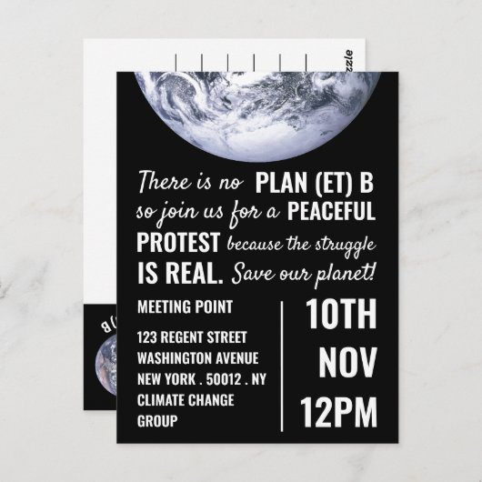 計画(et) B気候変動会議開催地招待状 ポストカード (正面/裏面)