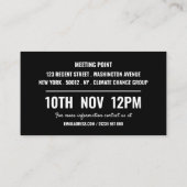 計画(et) B気候変動会議開催地招待状 名刺 (裏面)