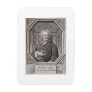 「計画、SからのジェームスGibbs (1682-1754年)のポートレート マグネット