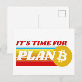 計画Bの時間 – BITCOIN CRYPTO ポストカード (正面/裏面)