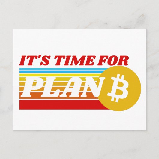 計画Bの時間 – BITCOIN CRYPTO ポストカード (正面)