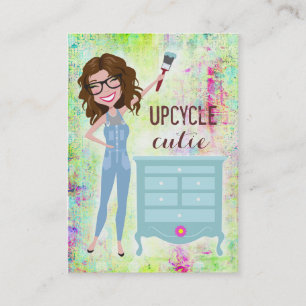 計算される311 Upcycleのかわいこちゃんのブルネットのより完全 名刺