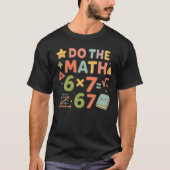 「計算してちょ」 トレンディなカワイイ教室デザイン Tシャツ (正面)