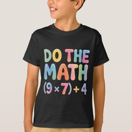 計算して 67 シックス セブン 6 7 Tシャツ (正面)