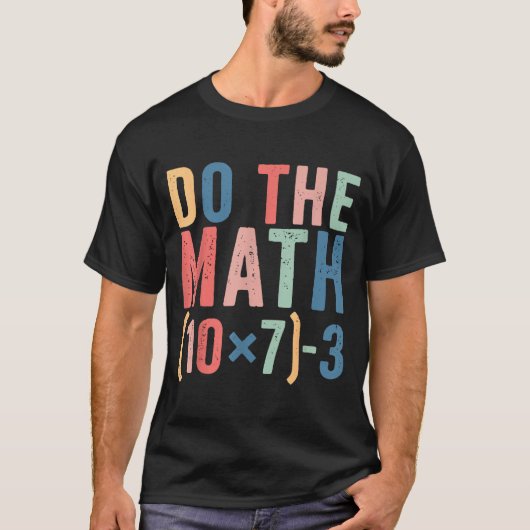 計算して 67 先生のミーム 楽しい Tシャツ (正面)