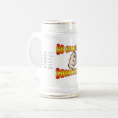 計算します何かをマグは行きます ビールジョッキ (正面左)