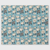 "計算のために"のヒツジのギフト用包装紙 ラッピングペーパー (フラット)