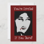 計算のドラキュラハロウィンの吸血鬼の夕食の招待状 招待状 (正面)