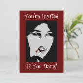 計算のドラキュラハロウィンの吸血鬼の夕食の招待状 招待状 (スタンド正面)