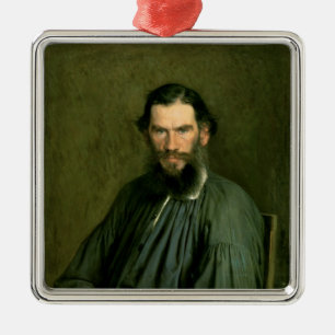 計算のレフNikolaevich Tolstoy 1873年のポートレート メタルオーナメント