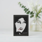 計算の吸血鬼の黒RSVPの名刺 エンクロージャーカード (スタンド正面)