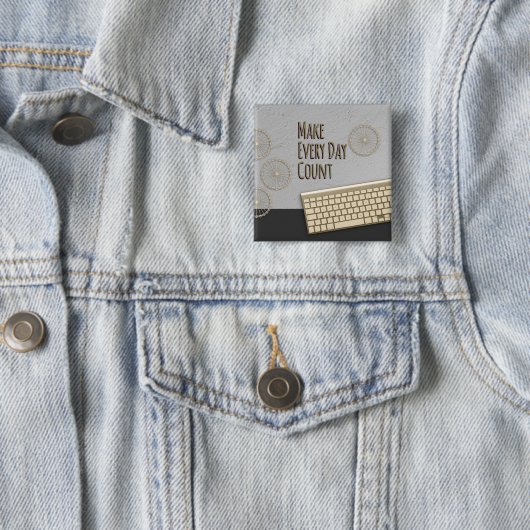 計算をダークグレーに毎日して下さい 缶バッジ (インサイチュ)