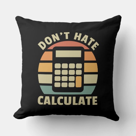 計算を嫌わないレトロ計算装飾用クッション クッション (正面)
