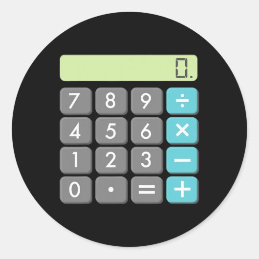 計算ハロウィーン仮装Mathギークカッコいい怖 ラウンドシール (正面)