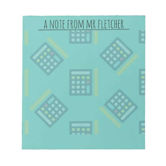 計算パーソナライズされた者の計算後のメモ ノートパッド (正面)