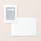 計算パーソナライズされた計算先生スクールギフト 箔カード (ディスプレー)