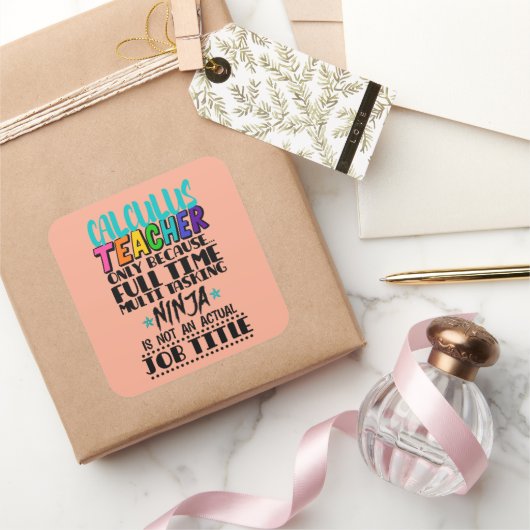 計算先生のみフルタイム数々のタスク スクエアシール (ギフト)