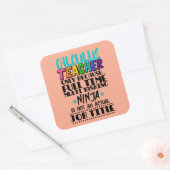 計算先生のみフルタイム数々のタスク スクエアシール (封筒)