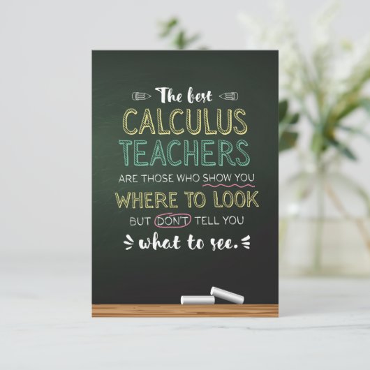 計算最高のの先生 サンキューカード (スタンド正面)