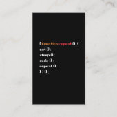 計算機おもしろい科学コーダプログラマ機能 名刺 (正面)