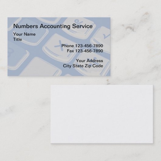 計算機のモダン背景会計士 名刺 (正面/裏面)
