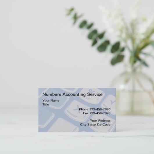 計算機のモダン背景会計士 名刺 (スタンド正面)