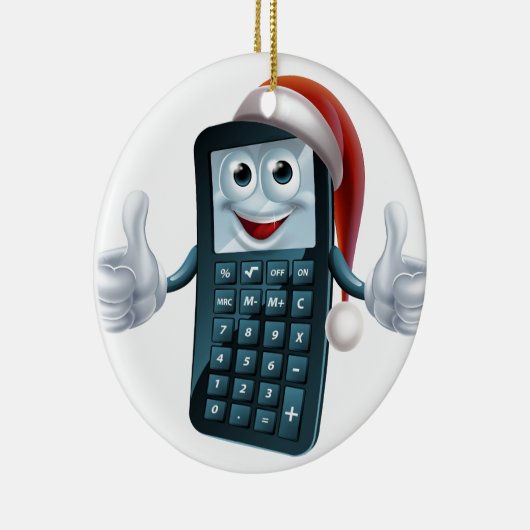 計算機の数学のクリスマスのキャラクター セラミックオーナメント (右)