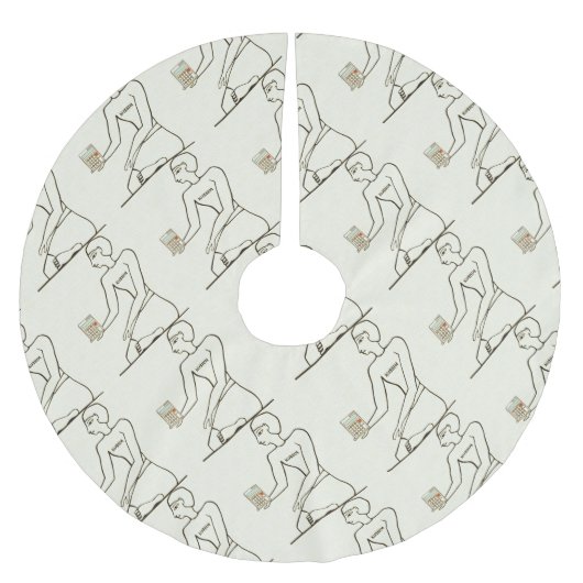 「計算機を持つ会計士を殴る」 ブラッシュドポリエステルツリースカート (正面)