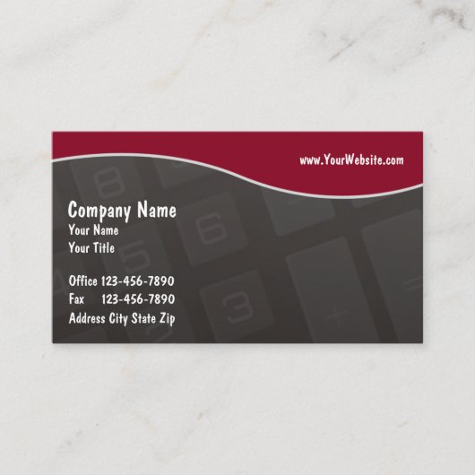 計算機付きCPA会計士 名刺 (正面)