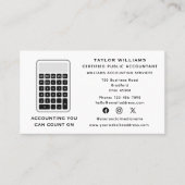 計算機会計士お金Acuaryソーシャルメディア 名刺 (正面)