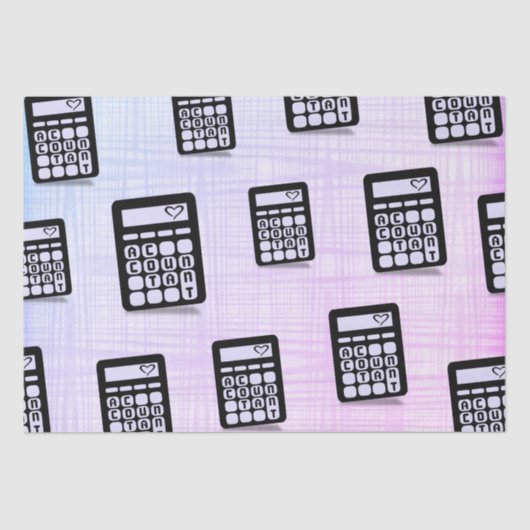 計算機会計士ハートピンクブルーパープル 薄葉紙 (正面)