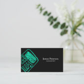 計算機手書き |黒 名刺 (スタンド正面)