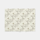 計算機持ちの会計士くしへ フリースブランケット (正面(横))