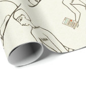 計算機持ちの会計士くしへ ラッピングペーパー (ロールコーナー)