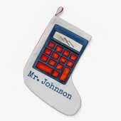 計算機数学クラス先生教育学校 スモールクリスマスストッキング (正面 (吊り時))